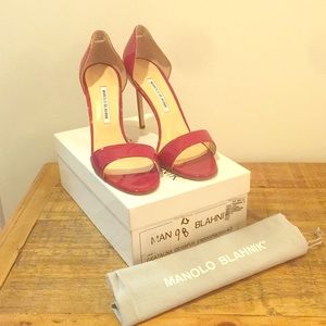 Manolo Blahnik NWT raspberry heel